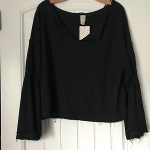 Free People Distressed Hem Sweater